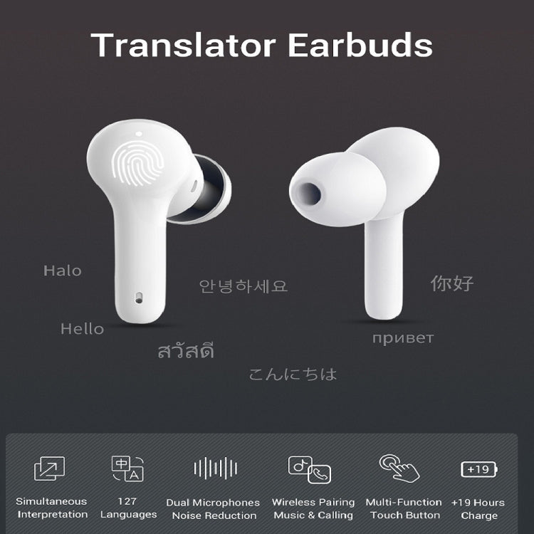 VibraTalk™ M6 Smart Translator Earbuds – Real-Time 127-Language AI Translation