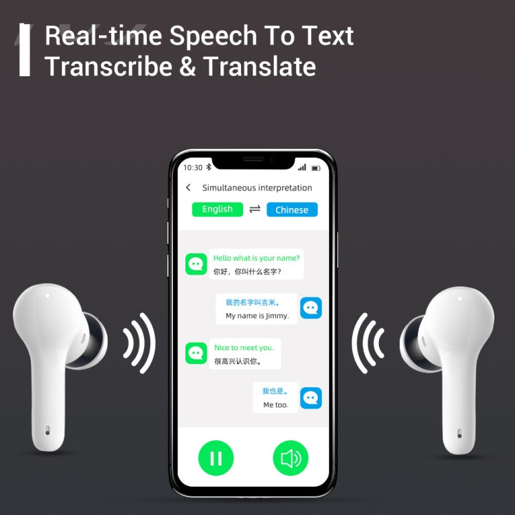 VibraTalk™ M6 Smart Translator Earbuds – Real-Time 127-Language AI Translation