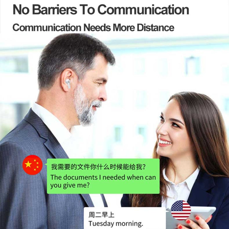 VibraTalk™ Y113 Smart Translator Earphones – Real-Time Voice Translation in 40 Languages