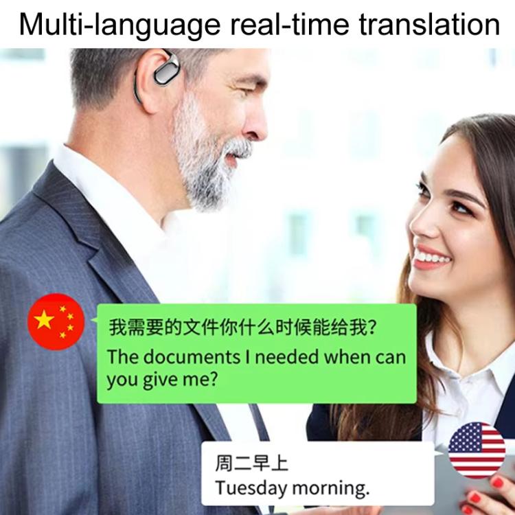 VibraTalk™ M75 Smart On-Ear Translator – AI Language Earphone with Bluetooth & Voice Recording