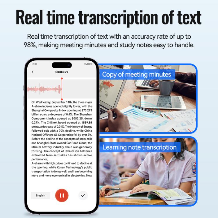 JNN Q90A Smart AI Voice Recording Pen Support APP Control