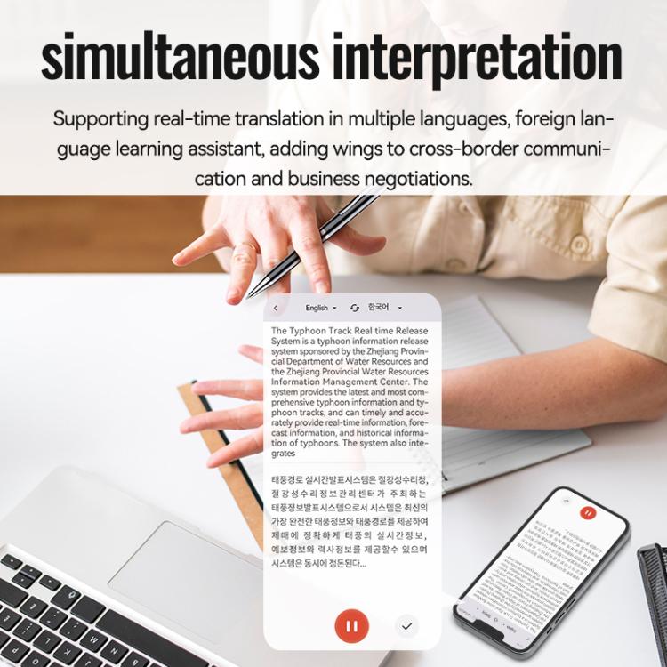 JNN Q90A Smart AI Voice Recording Pen Support APP Control