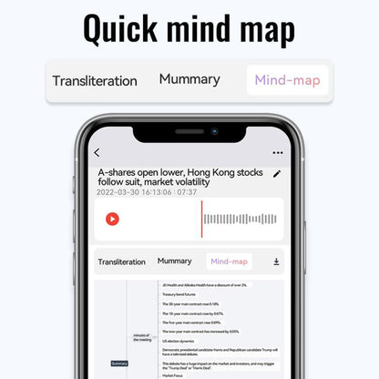 JNN A6 Portable Smart AI Magnetic Recorder Support APP Control