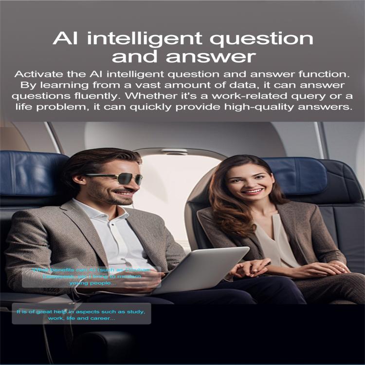 W100C Smart Glasses, Support AI Conversation / AI Intelligent Translation / Bluetooth Call