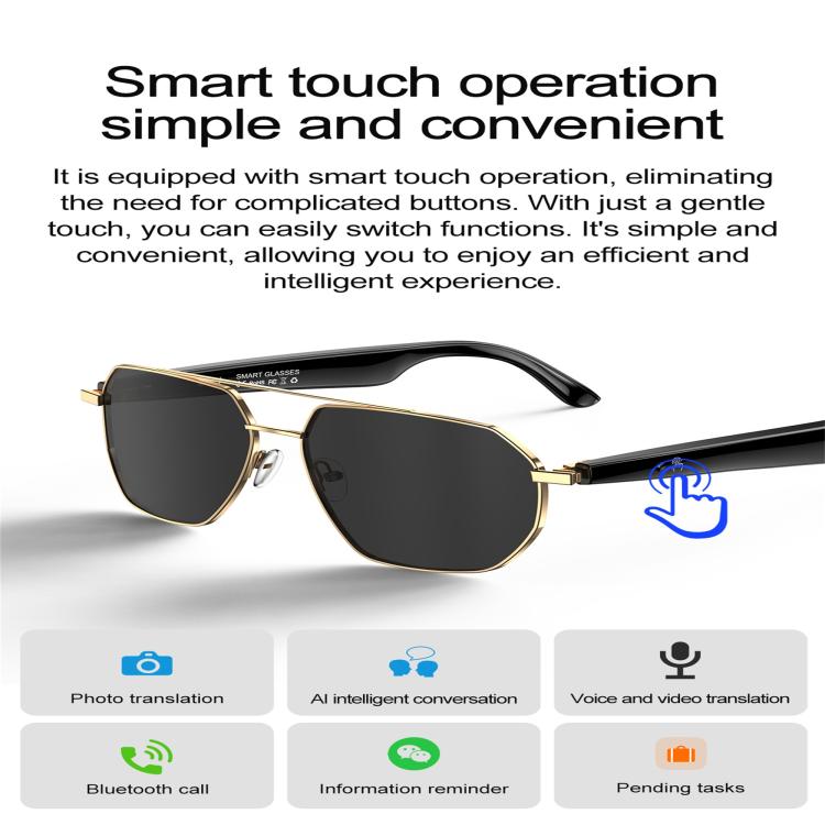 W100C Smart Glasses, Support AI Conversation / AI Intelligent Translation / Bluetooth Call