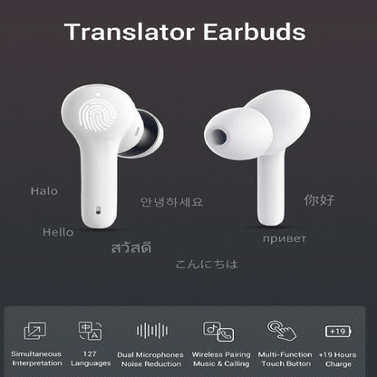 VibraTalk™ M6 Smart Translator Earbuds – Real-Time 127-Language AI Translation